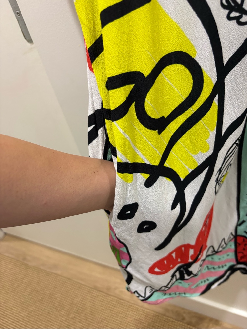 SOLD 🌟 DESIGUAL | Multicolor Graphic Button-Up Shirt Dress - Picture 9 of 10